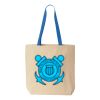Natural Tote with Contrast-Color Handles Thumbnail