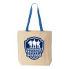 Natural Tote with Contrast-Color Handles Thumbnail