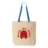 Natural Tote with Contrast-Color Handles Thumbnail