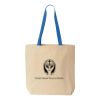 Natural Tote with Contrast-Color Handles Thumbnail