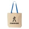 Natural Tote with Contrast-Color Handles Thumbnail