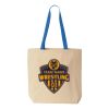 Natural Tote with Contrast-Color Handles Thumbnail