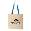 Natural Tote with Contrast-Color Handles Thumbnail