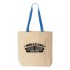 Natural Tote with Contrast-Color Handles Thumbnail