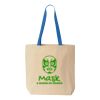 Natural Tote with Contrast-Color Handles Thumbnail