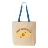 Natural Tote with Contrast-Color Handles Thumbnail