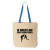 Natural Tote with Contrast-Color Handles Thumbnail
