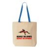 Natural Tote with Contrast-Color Handles Thumbnail