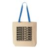 Natural Tote with Contrast-Color Handles Thumbnail