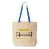 Natural Tote with Contrast-Color Handles Thumbnail