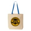 Natural Tote with Contrast-Color Handles Thumbnail