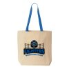 Natural Tote with Contrast-Color Handles Thumbnail