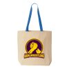 Natural Tote with Contrast-Color Handles Thumbnail