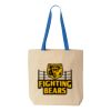 Natural Tote with Contrast-Color Handles Thumbnail