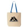 Natural Tote with Contrast-Color Handles Thumbnail