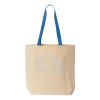Natural Tote with Contrast-Color Handles Thumbnail