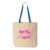 Natural Tote with Contrast-Color Handles Thumbnail