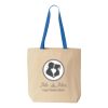Natural Tote with Contrast-Color Handles Thumbnail