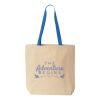 Natural Tote with Contrast-Color Handles Thumbnail