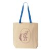 Natural Tote with Contrast-Color Handles Thumbnail