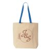 Natural Tote with Contrast-Color Handles Thumbnail