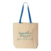 Natural Tote with Contrast-Color Handles Thumbnail