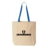 Natural Tote with Contrast-Color Handles Thumbnail