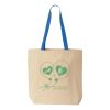 Natural Tote with Contrast-Color Handles Thumbnail
