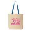 Natural Tote with Contrast-Color Handles Thumbnail