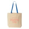 Natural Tote with Contrast-Color Handles Thumbnail