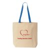 Natural Tote with Contrast-Color Handles Thumbnail