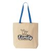 Natural Tote with Contrast-Color Handles Thumbnail