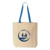 Natural Tote with Contrast-Color Handles Thumbnail