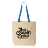Natural Tote with Contrast-Color Handles Thumbnail