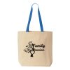 Natural Tote with Contrast-Color Handles Thumbnail