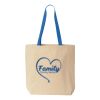 Natural Tote with Contrast-Color Handles Thumbnail