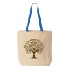 Natural Tote with Contrast-Color Handles Thumbnail