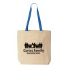 Natural Tote with Contrast-Color Handles Thumbnail