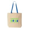 Natural Tote with Contrast-Color Handles Thumbnail