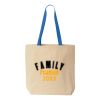 Natural Tote with Contrast-Color Handles Thumbnail