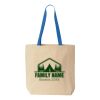 Natural Tote with Contrast-Color Handles Thumbnail