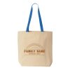 Natural Tote with Contrast-Color Handles Thumbnail