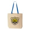 Natural Tote with Contrast-Color Handles Thumbnail