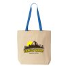 Natural Tote with Contrast-Color Handles Thumbnail