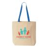 Natural Tote with Contrast-Color Handles Thumbnail