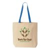 Natural Tote with Contrast-Color Handles Thumbnail