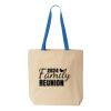 Natural Tote with Contrast-Color Handles Thumbnail