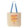 Natural Tote with Contrast-Color Handles Thumbnail