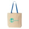 Natural Tote with Contrast-Color Handles Thumbnail