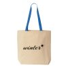 Natural Tote with Contrast-Color Handles Thumbnail